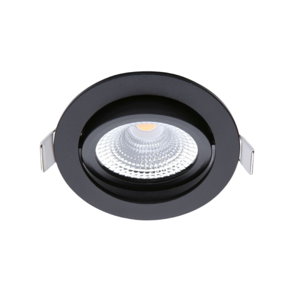 ED-10029 Led inbouwspot kleine inbouwdiepte IP54 warm wit, rond, zwart, 75mm - Afbeelding 2