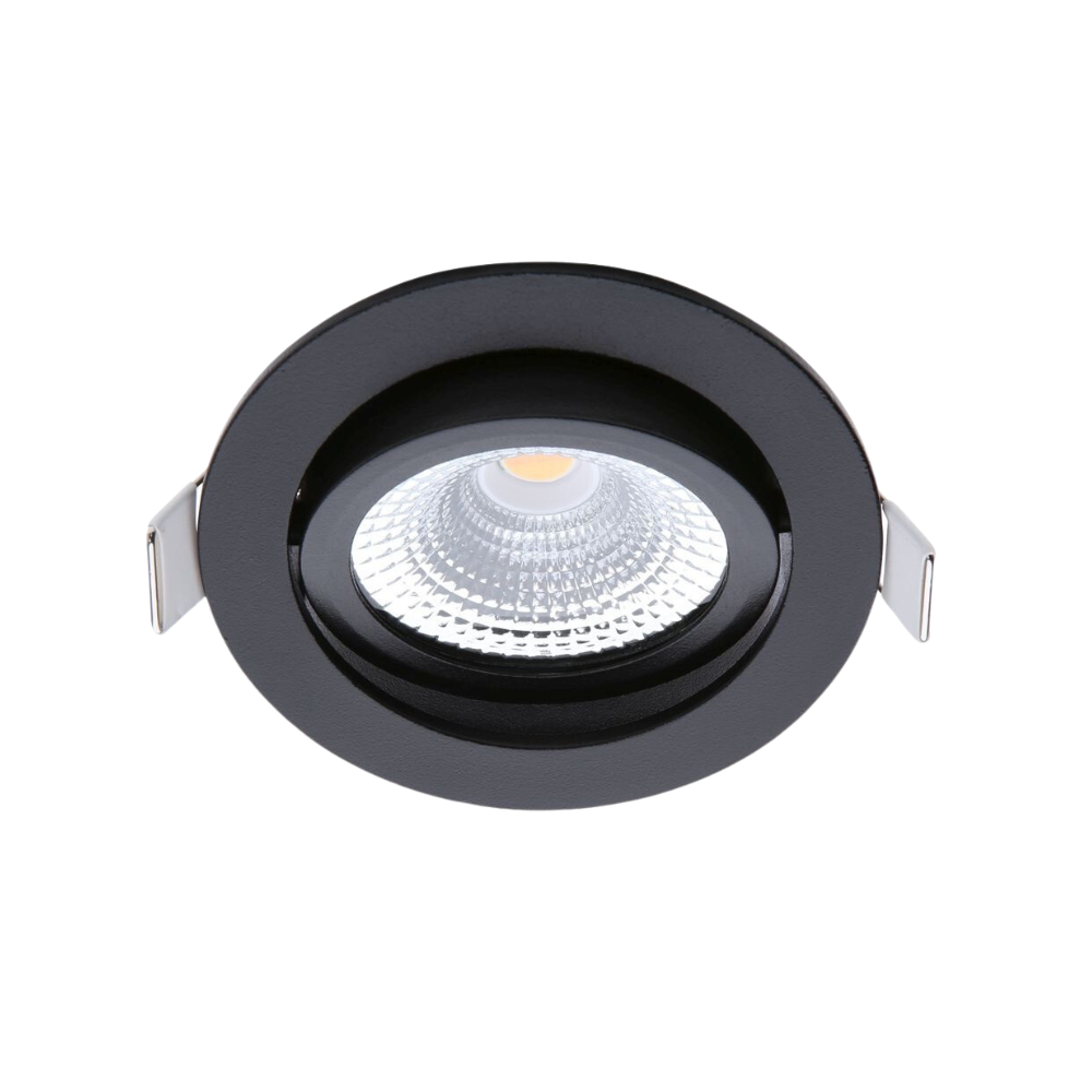 EcoDim_ED-10029 Led inbouwspot 75mm_draaibaar ED-10029 Led inbouwspot kleine inbouwdiepte IP54 warm wit, rond, zwart, 75mm - Afbeelding 2