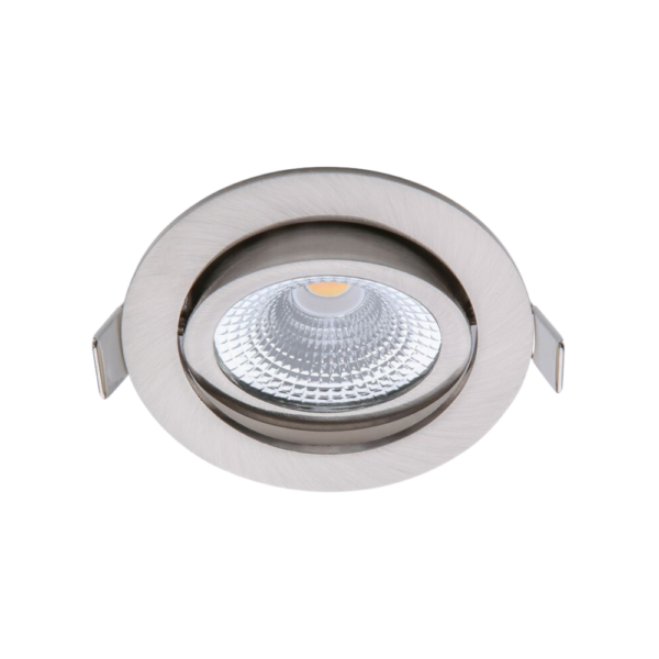 ED-10030 Led inbouwspot kleine inbouwdiepte IP54 warm wit, rond, geb. nikkel, 75mm - Afbeelding 2