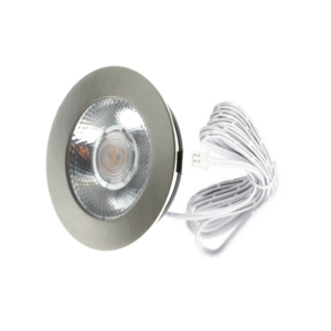 ED-10045 Led meubelspot kleine inbouwdiepte IP54 warm wit, rond, geb. nikkel, 55mm