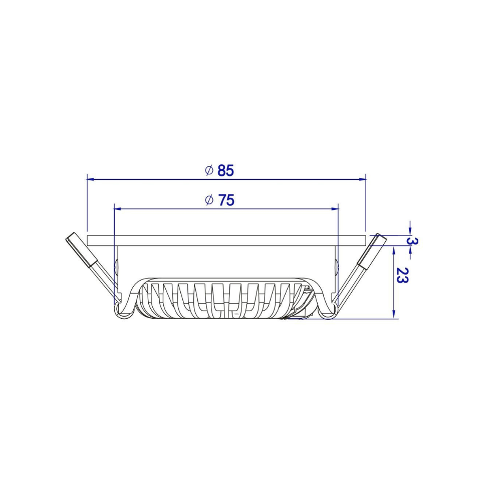 ED-10081 Led inbouwspot kleine inbouwdiepte IP54 2700K/3000K/4000K rond, wit, 75mm - Afbeelding 9