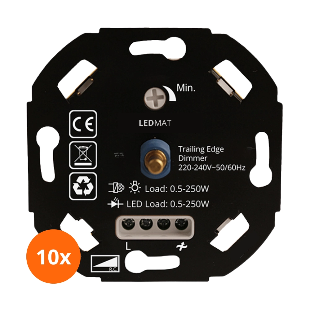 LEDMAT_LED dimmer LD0610_uni-wissel_set-10_Detail LED-dimmer universeel LEDMAT LD0610 | 0.5-250W | 10-pack - Afbeelding 2