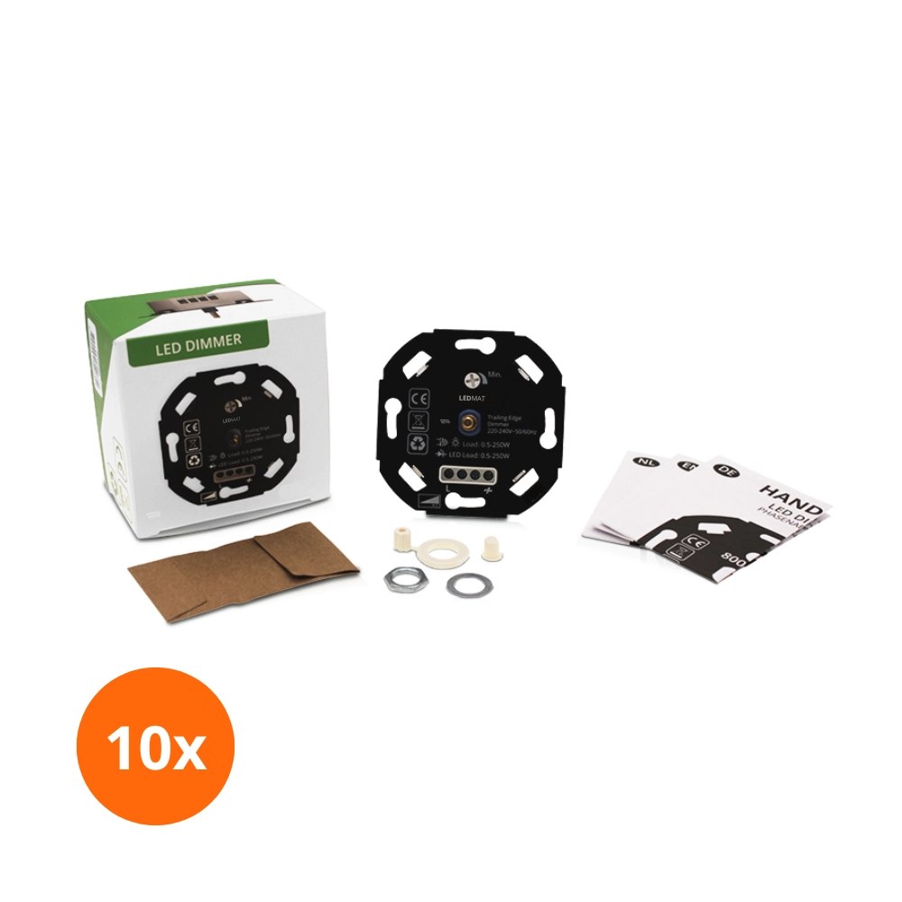 LEDMAT_LED dimmer LD0610_uni-wissel_set10_verpakking LED-dimmer universeel LEDMAT LD0610 | 0.5-250W | 10-pack - Afbeelding 6