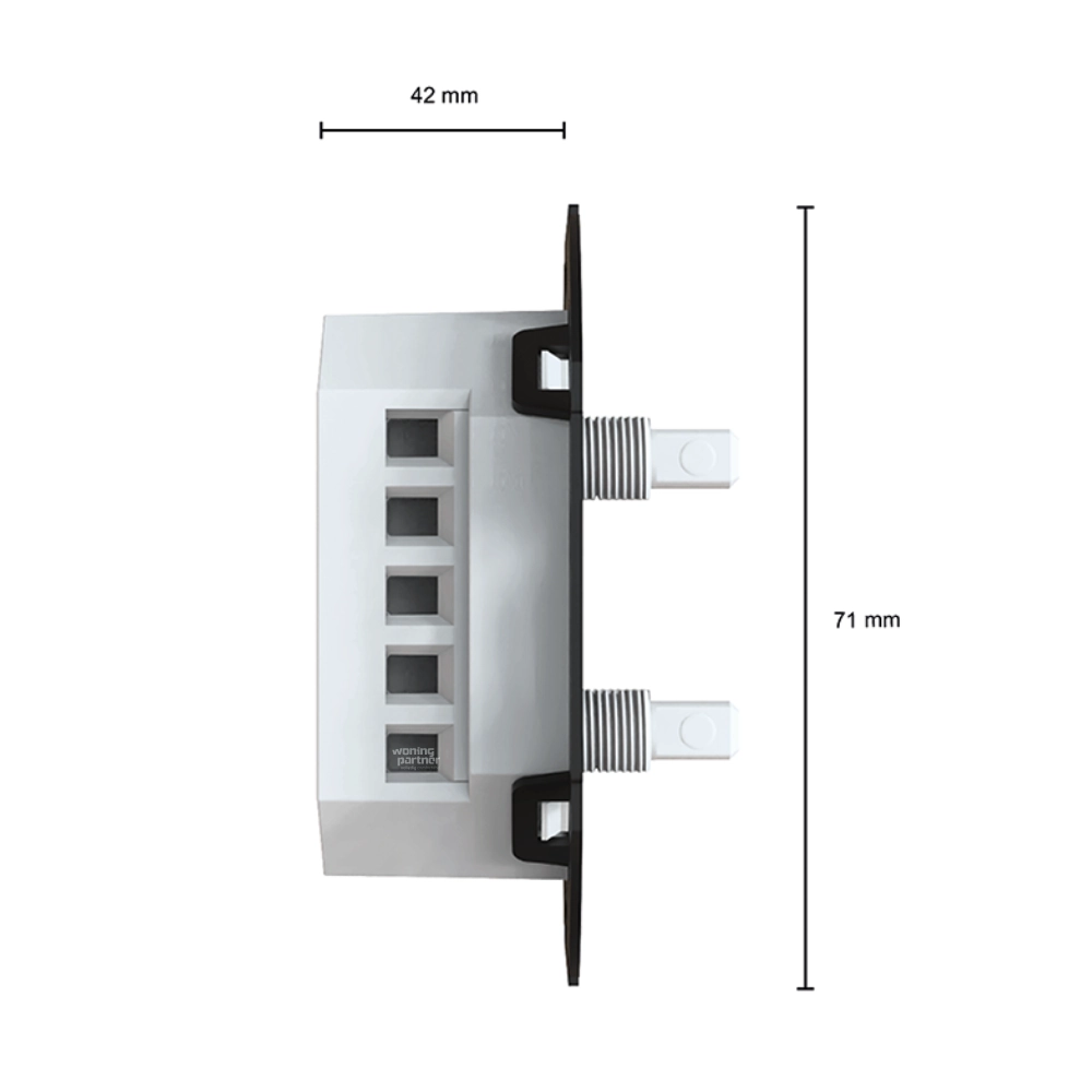 Duo LED-dimmer universeel LEDMAT LD07 | 2x200W | Fase af- en aansnijding - Afbeelding 4