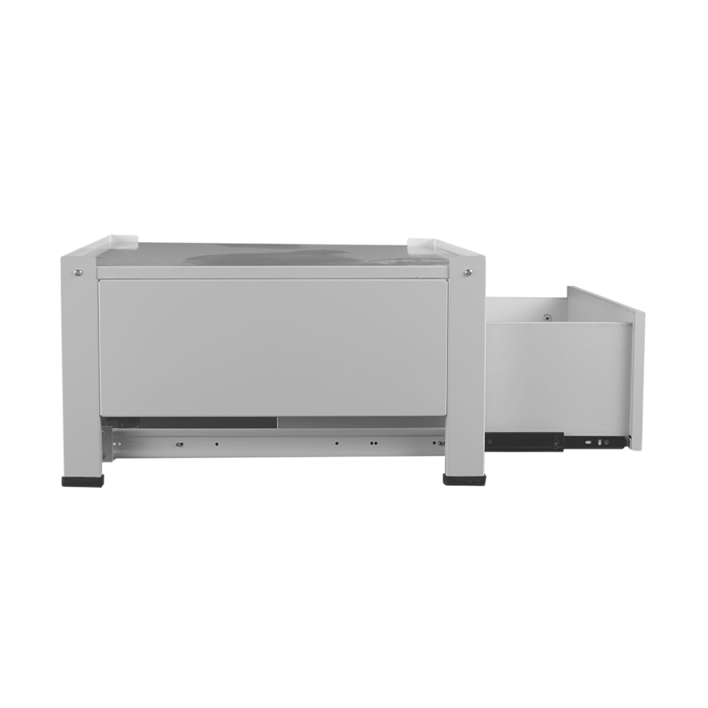 Nedco Wasmachine-_droger verhoger ‘Bold’ met houten schuiflade zijaanzicht 137 Nedco wasmachine/droger verhoger verstelbaar Bold met houten lade | 606.021.00 - Afbeelding 4