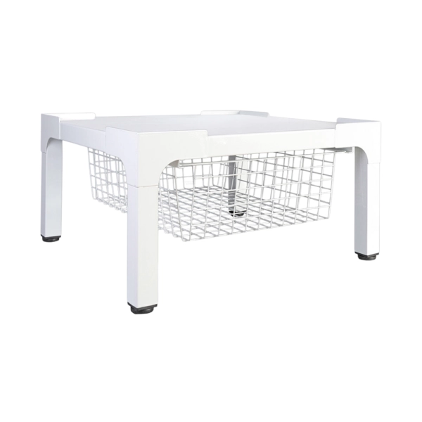 Nedco wasmachine droger verhoger Heavy Bold wit met mand stevige onderbouw