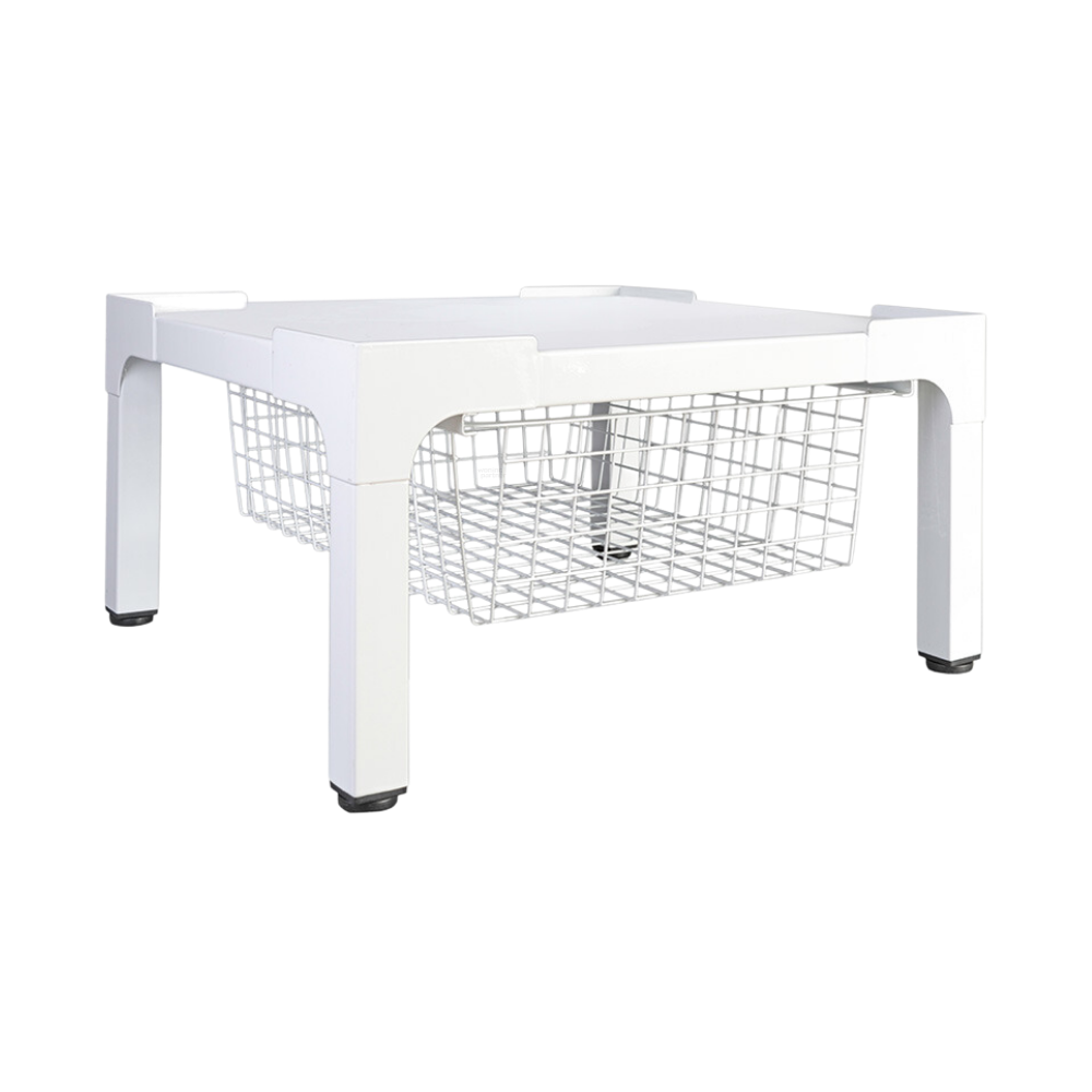 Nedco wasmachine droger verhoger Heavy Bold wit met mand stevige onderbouw