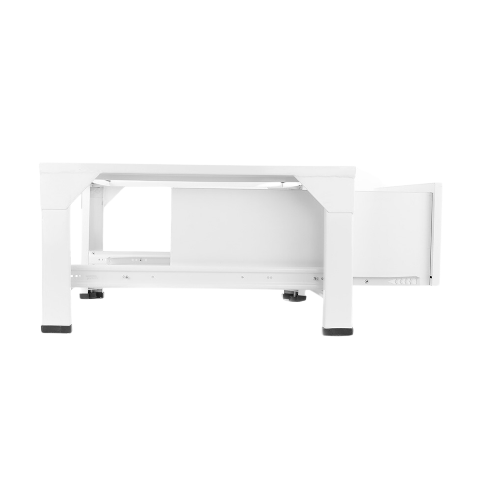 Nedco Wasmachine-_droger verhoger gelast zijaanzicht 104 Nedco wasmachine/droger verhoger met houten lade | 606.008.00 - Afbeelding 5