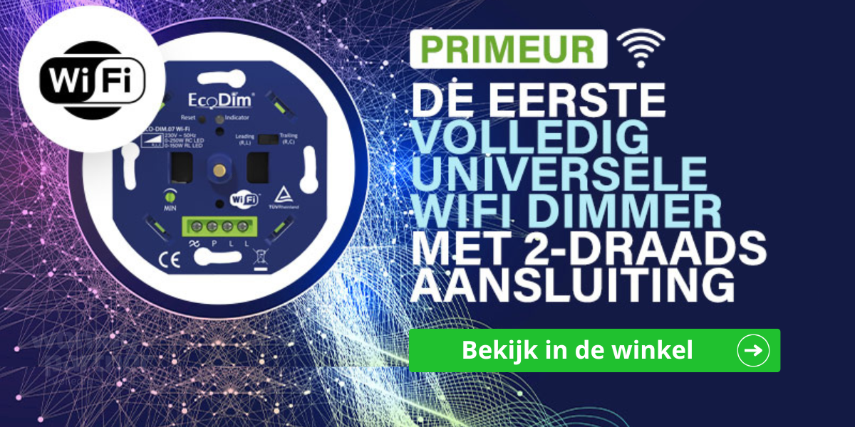 EcoDim universele LED dimmer met wifi slimme verlichting bij Woningpartner