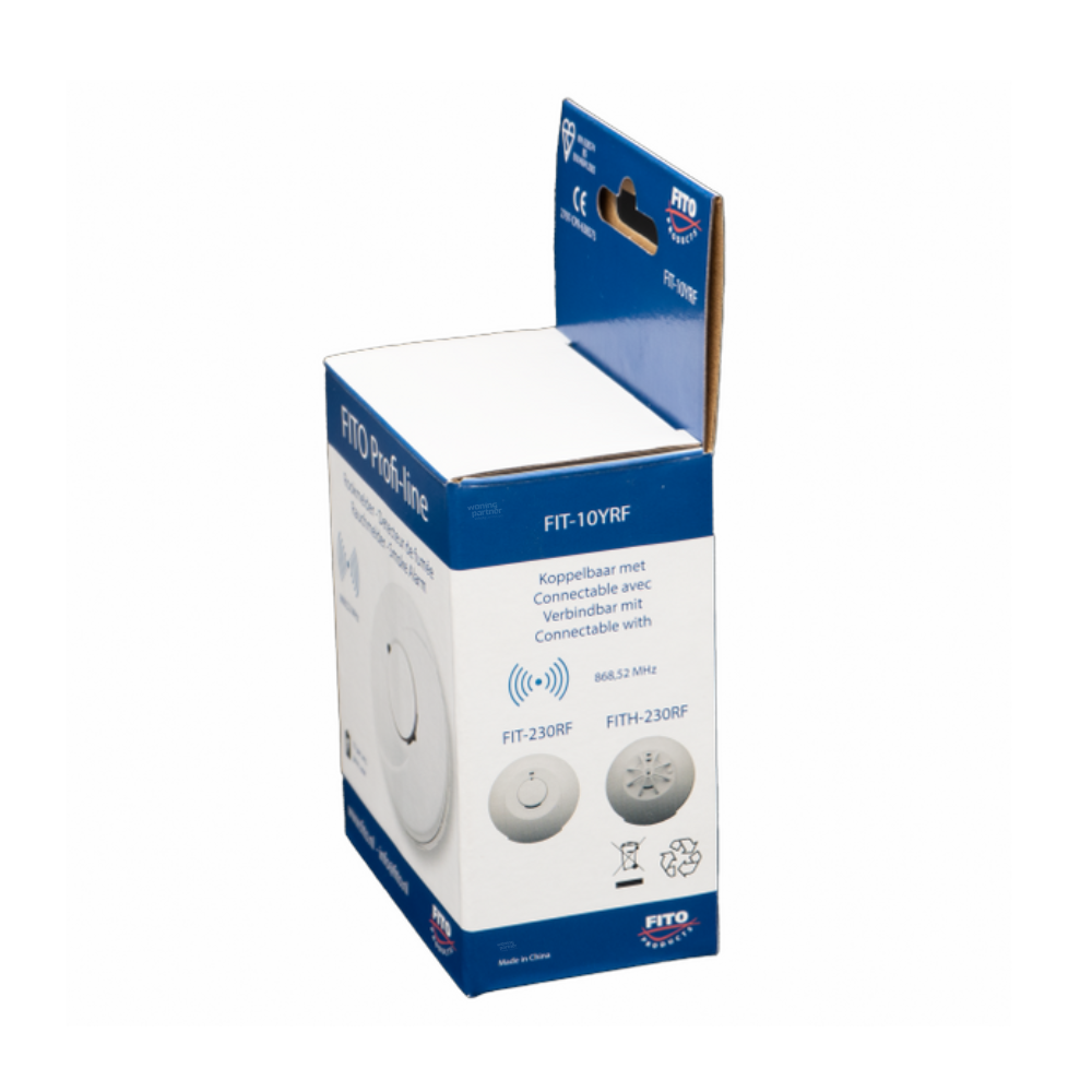 Fito FIT-10YRF zijkant verpakking Fito FIT 10Y RF Rookmelder draadloos koppelbaar | 10 jaar - Afbeelding 9