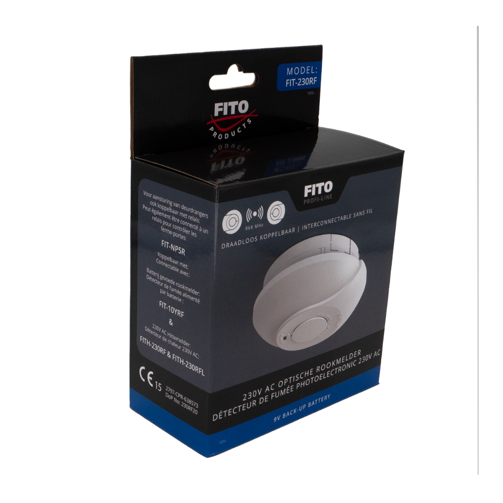 Fito FIT230RFL  230 volt rookmelder Draadloos koppelbaar 10 jaar - Afbeelding 9