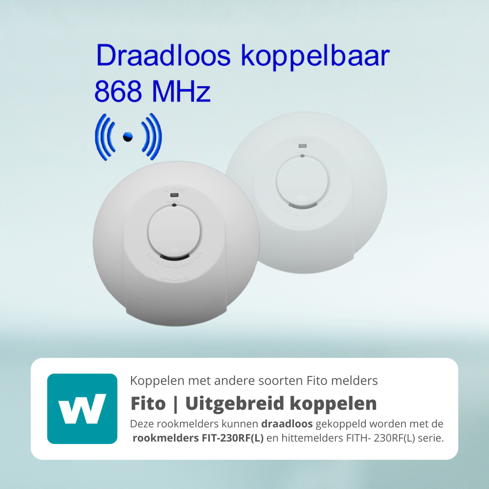 Fito brandmelders koppel mogelijkheden_rookmelders Fito FIT 10Y RF Rookmelder draadloos koppelbaar | 10 jaar - Afbeelding 10