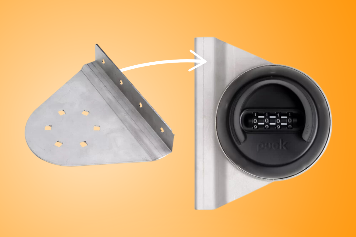 Puck Keysafe montagebeugel voor deurbevestiging zonder boren in gevel