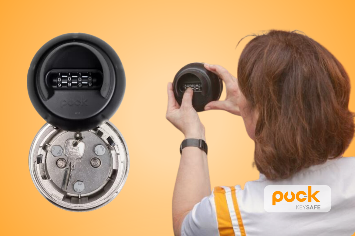 Puck sleutelkluis kopen bij Woningpartner. Veilige sleutelopslag met SKG keurmerk en Politiekeurmerk Veilig Wonen. Bestel eenvoudig online in de webshop