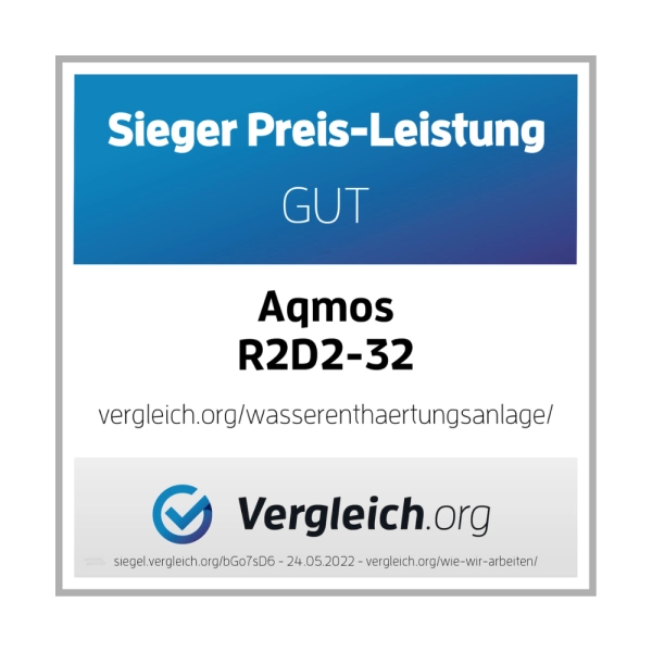 Aqmos R2D2-32 waterontharder certificaat