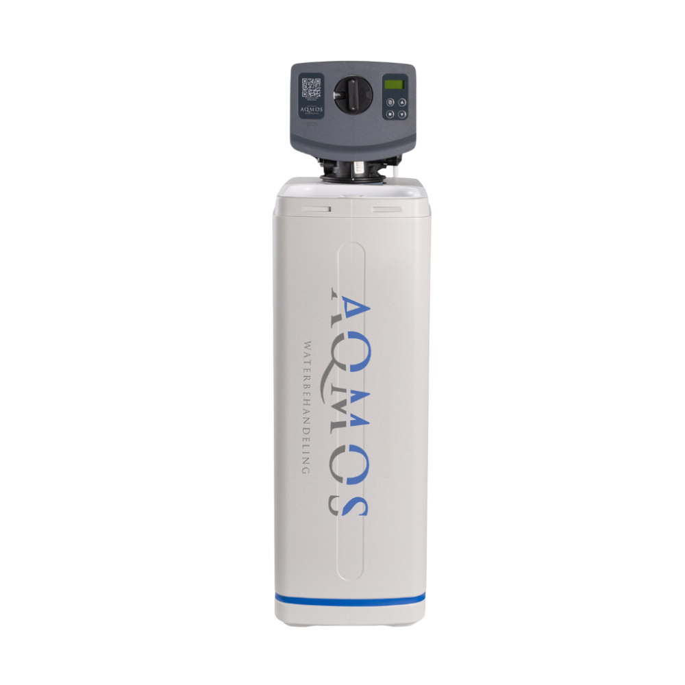 Aqmos R2D2-48 waterontharder stand-alone_voorkant_bediening Aqmos R2D2-48 waterontharder voorkant zonder kap