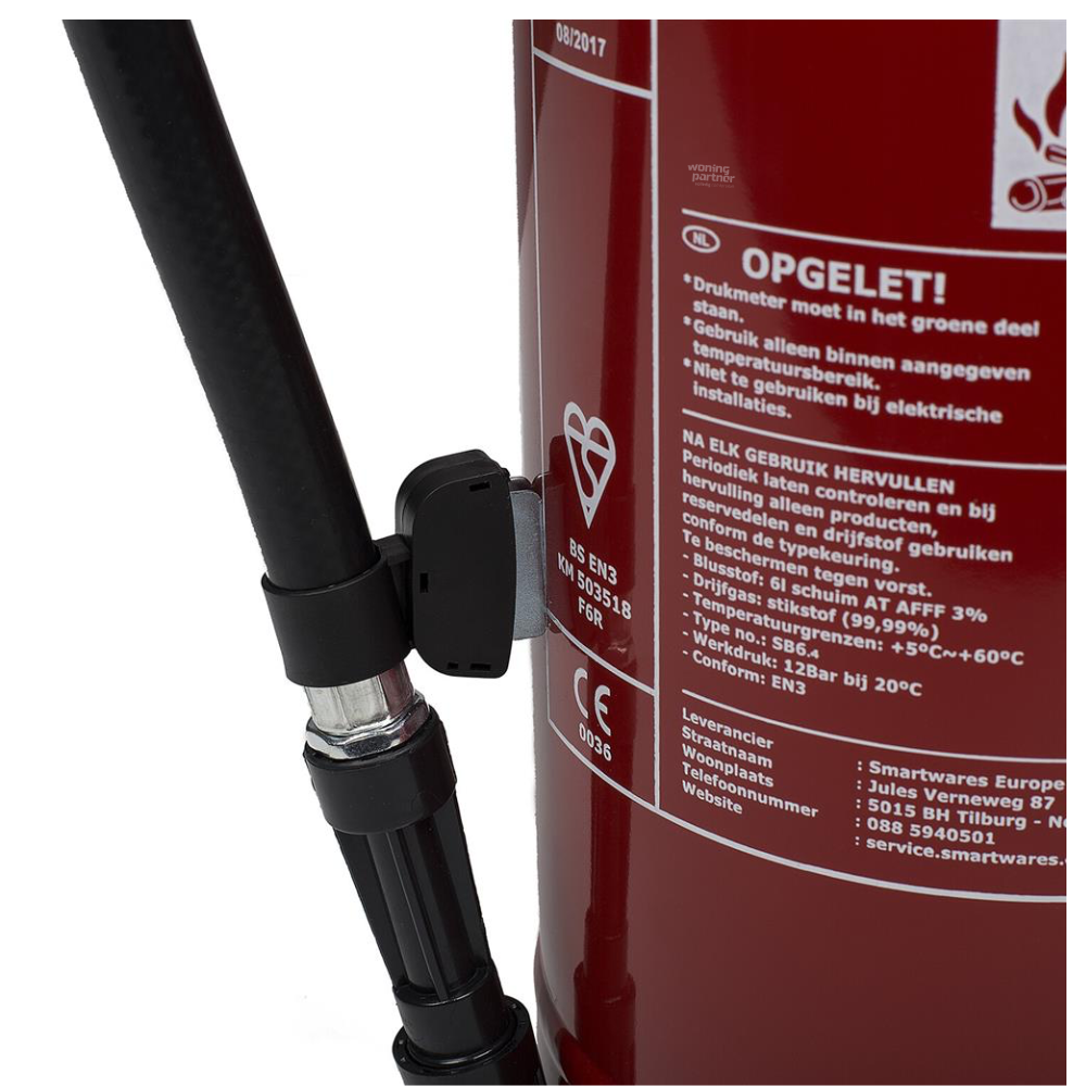 FEX-15140 Brandblusser poeder 4 kilo_slang opbergen Smartwares FEX-15140 Poederblusser | 4 kilo - Afbeelding 2