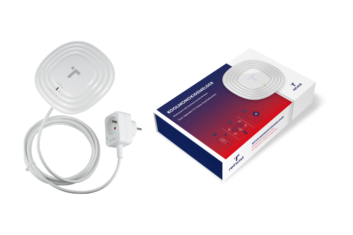 Retwist Heat Combimelder 587.1/FH hitte en koolmonoxidemelder 230 volt voor cv-ketel kopen bij Woningpartner schakelt automatisch uit bij CO of oververhitting