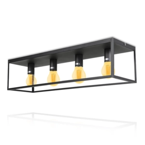 hanglamp industrieel zwart gu10 4 lichts