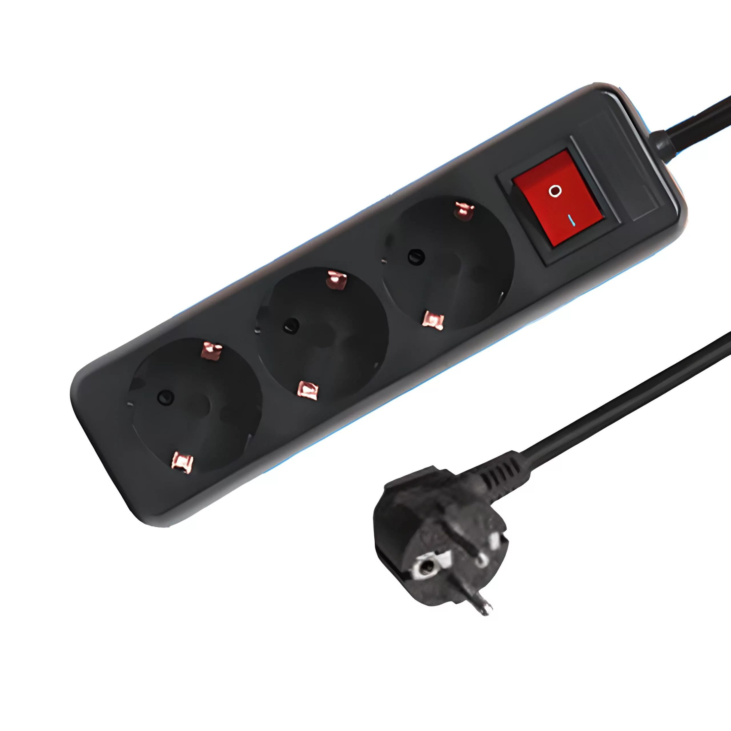 3-voudige tafelcontactdoos LEDMAT met schakelaar | 3m | zwart