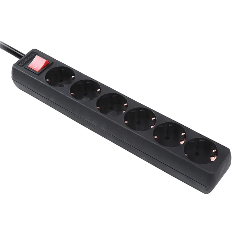 275065-275089-1 6-voudige tafelcontactdoos LEDMAT met schakelaar | 1.5m | zwart - Afbeelding 5