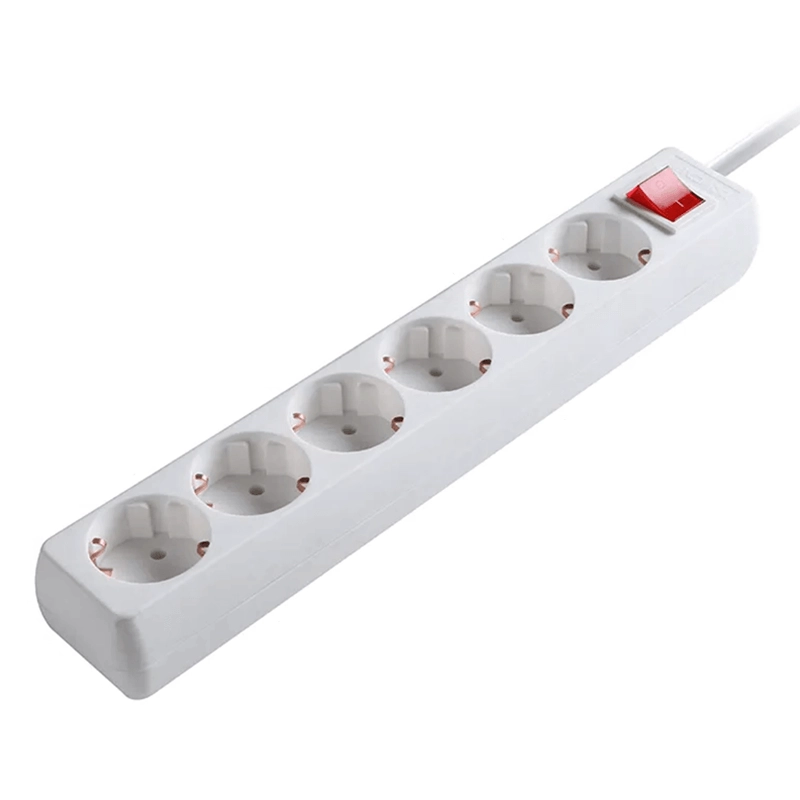 275072_2 6-voudige tafelcontactdoos LEDMAT met schakelaar | 3m | wit - Afbeelding 3