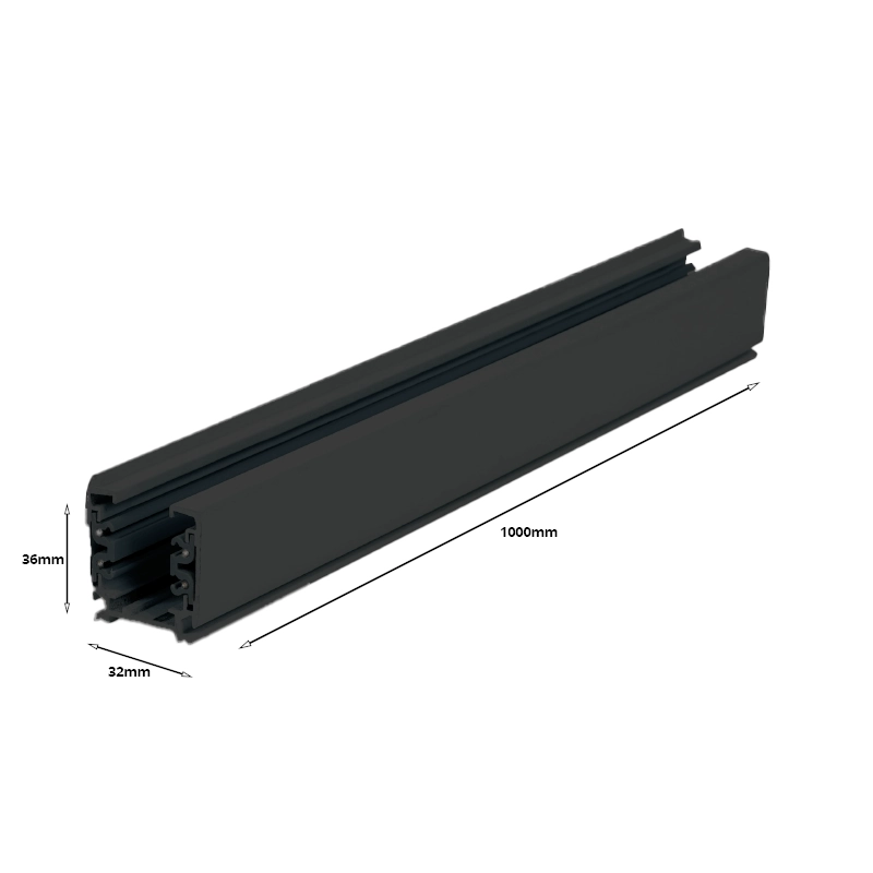3-phase-rail-black-1-measurements-1 3-fase-rail LEDMAT | 100cm | zwart - Afbeelding 5