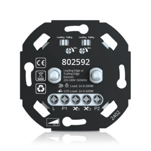 LED dimmer voordeel Duo | 2x200w | fase af- en aansnijding