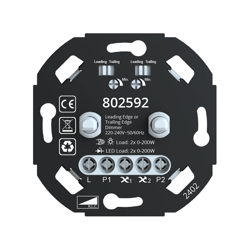 LED duo dimmer voordeel | 2x200w | fase af- en aansnijding - Afbeelding 5