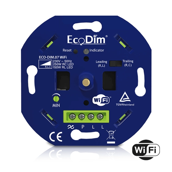 EcoDim.07 WiFi LED dimmer druk en draai 0 tot 250 watt