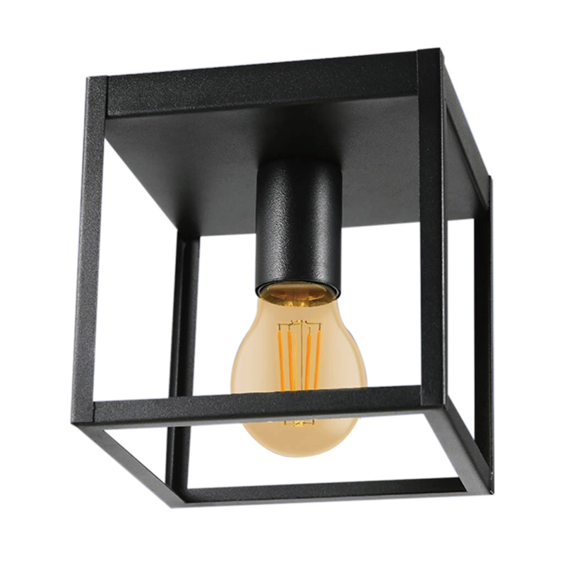 Industriële plafondlamp LEDUXA | vierkant | E27 | zwart - Afbeelding 13