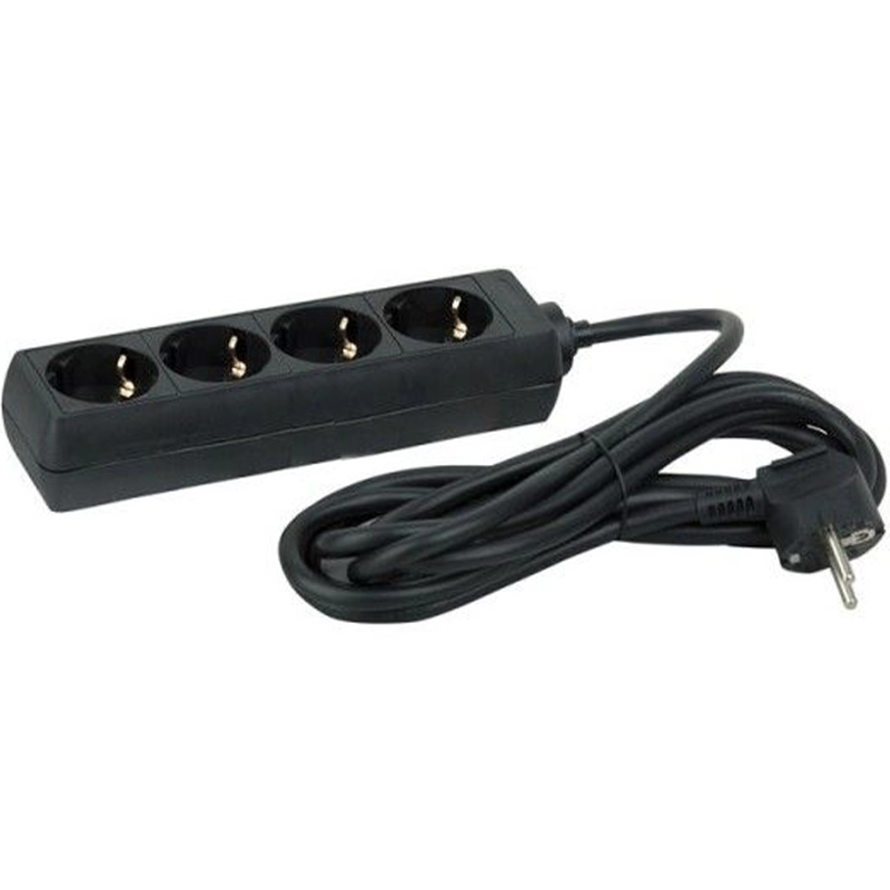 Foto-1-9 4-voudige tafelcontactdoos LEDMAT | zwart - Afbeelding 2