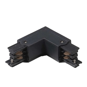 L-vorm connector LEDMAT | 3-fase-systeem | Buitenhoek | zwart