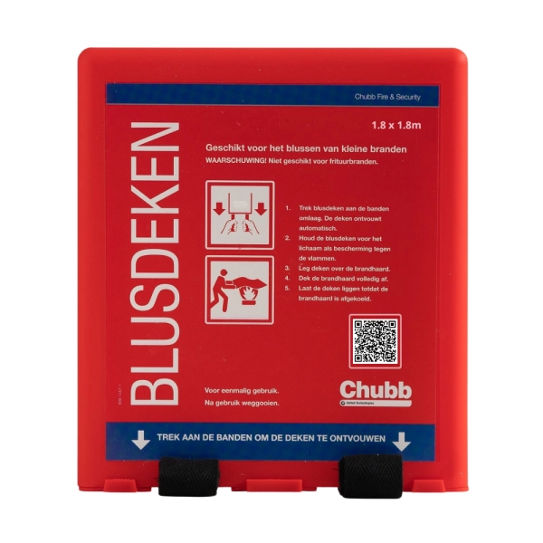 Chubb blusdeken 1.8x1.8 meter voor woning en keuken en bedrijf veilig doven van grotere branden Chubb blusdeken 1.8x1.8 meter voor woning en keuken en bedrijf veilig doven van grotere branden